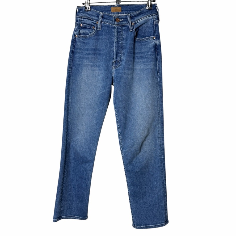 Mother Tomcat High Rise Straight Leg Denim Ankle Jeans Layover‎ - Picture 2 of 8